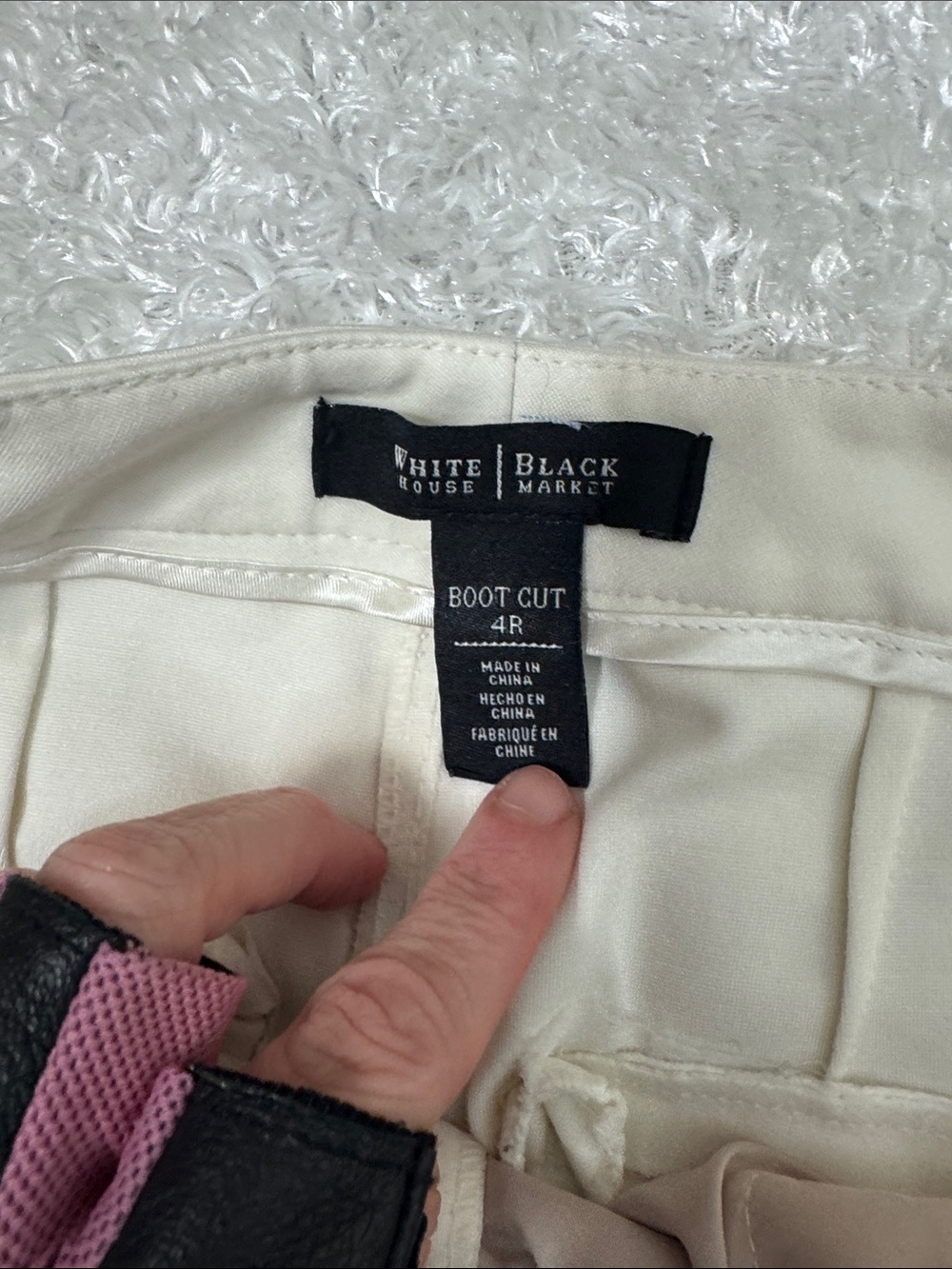 White House black market white boot cut pants size 4 - Picture 3 of 5